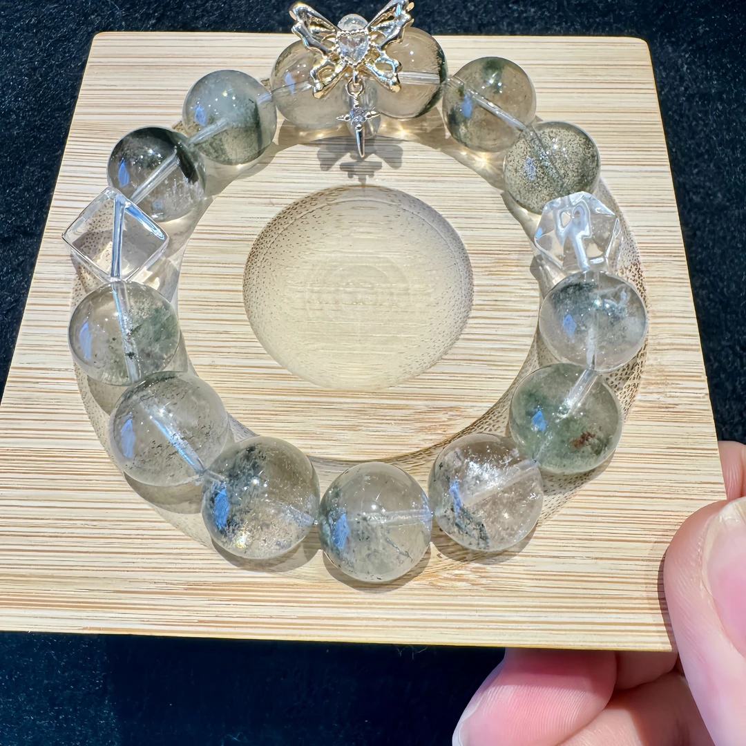 合金亚克力手链 千层绿幽幽手链