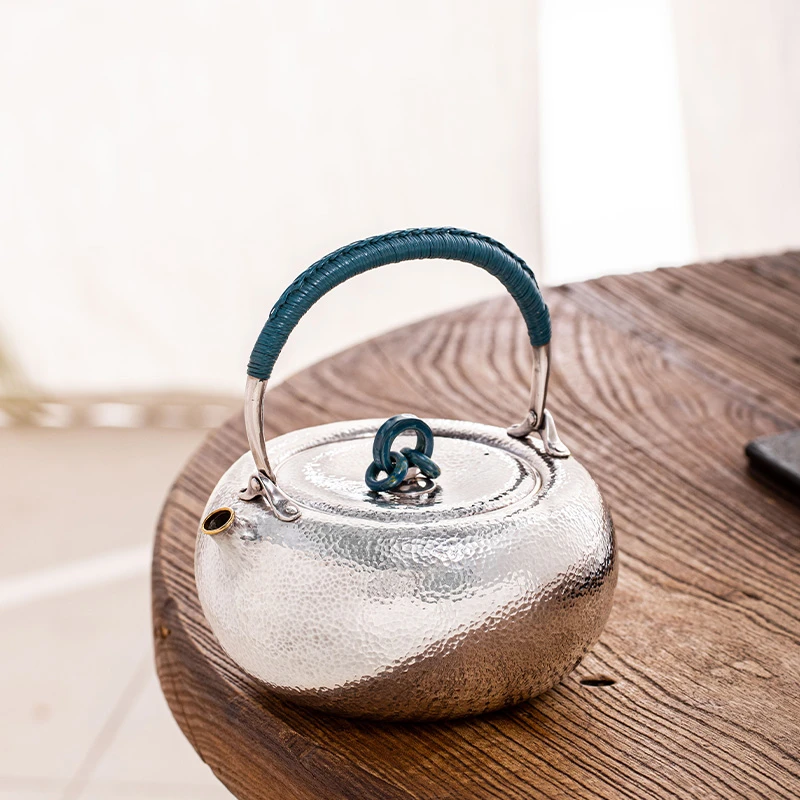 蜂鸟工坊 名匠优选 大漆包金嘴三环钮锤纹提梁大壶 MJYXA2099