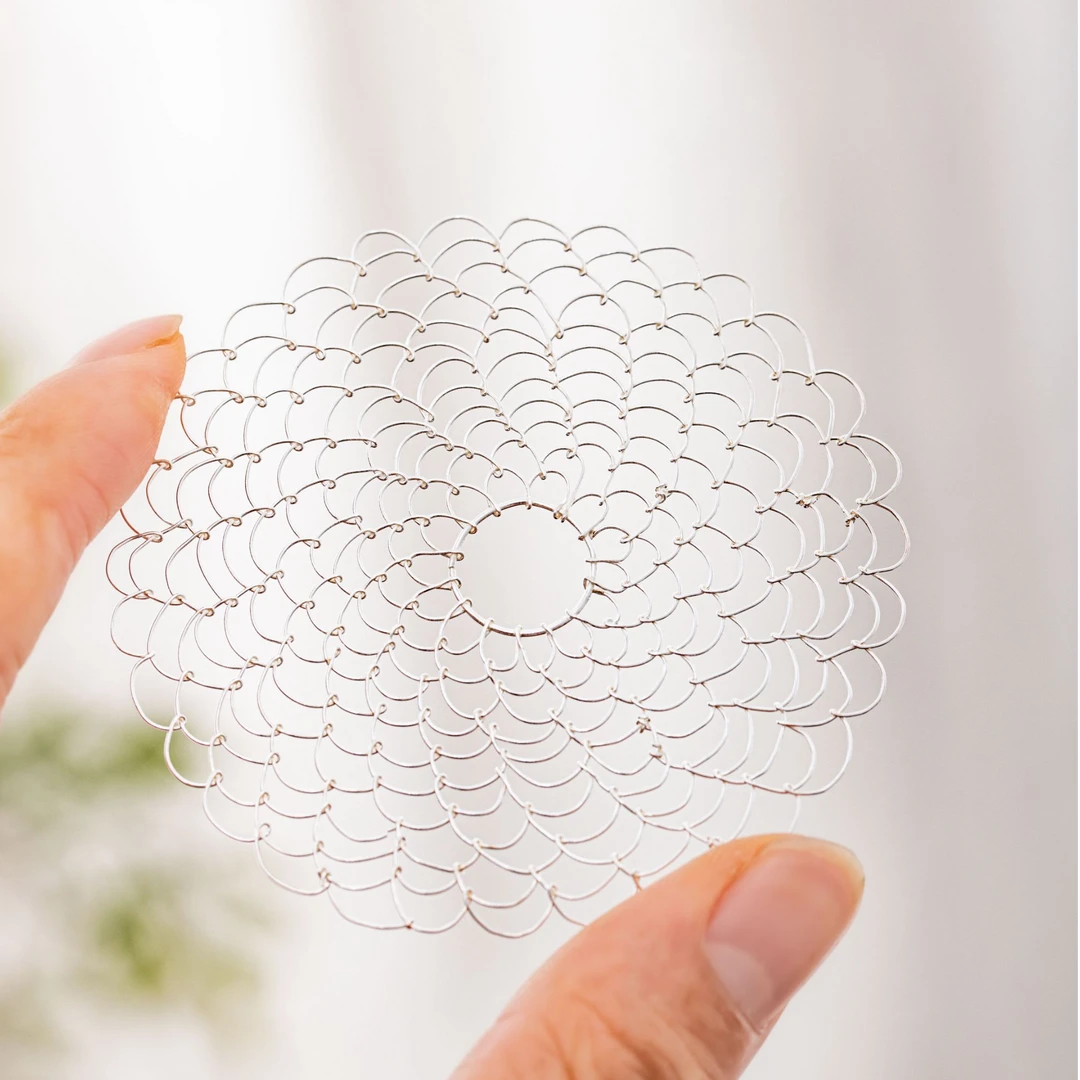 蜂鸟工坊 文创系列 银丝（中间镂空）丝瓜杯托杯垫 WCYP324