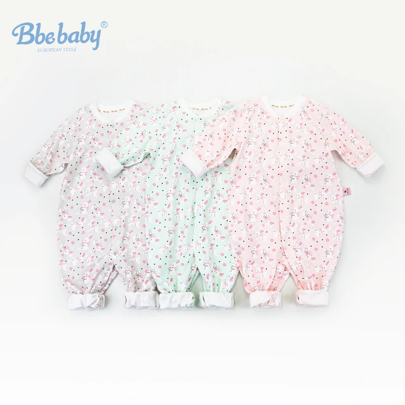婴幼儿童装小清新兔子连体衣哈衣爬服A类纯棉秋款