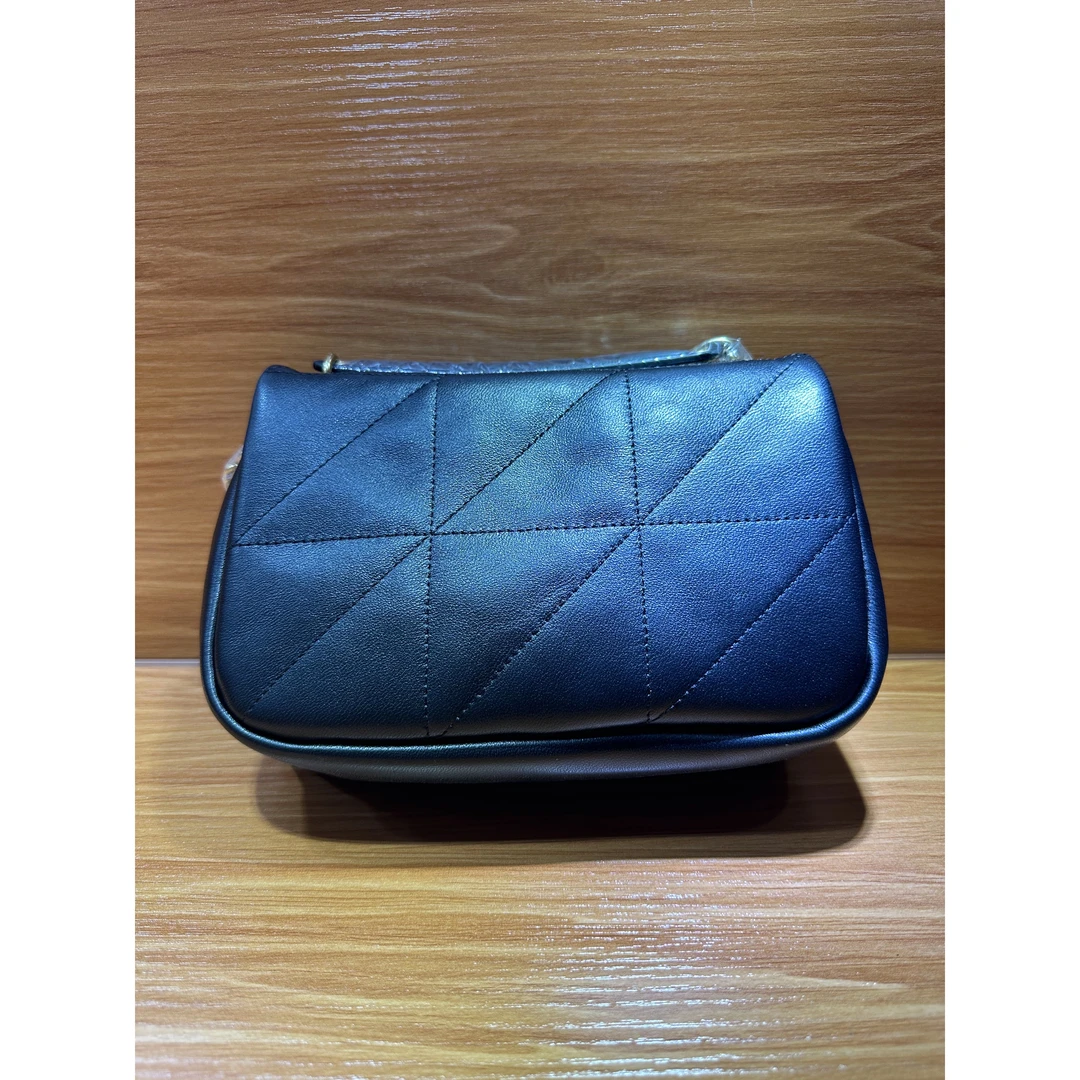 【B068-63183】黑色气质时尚轻奢百搭真皮单肩斜跨女士包包