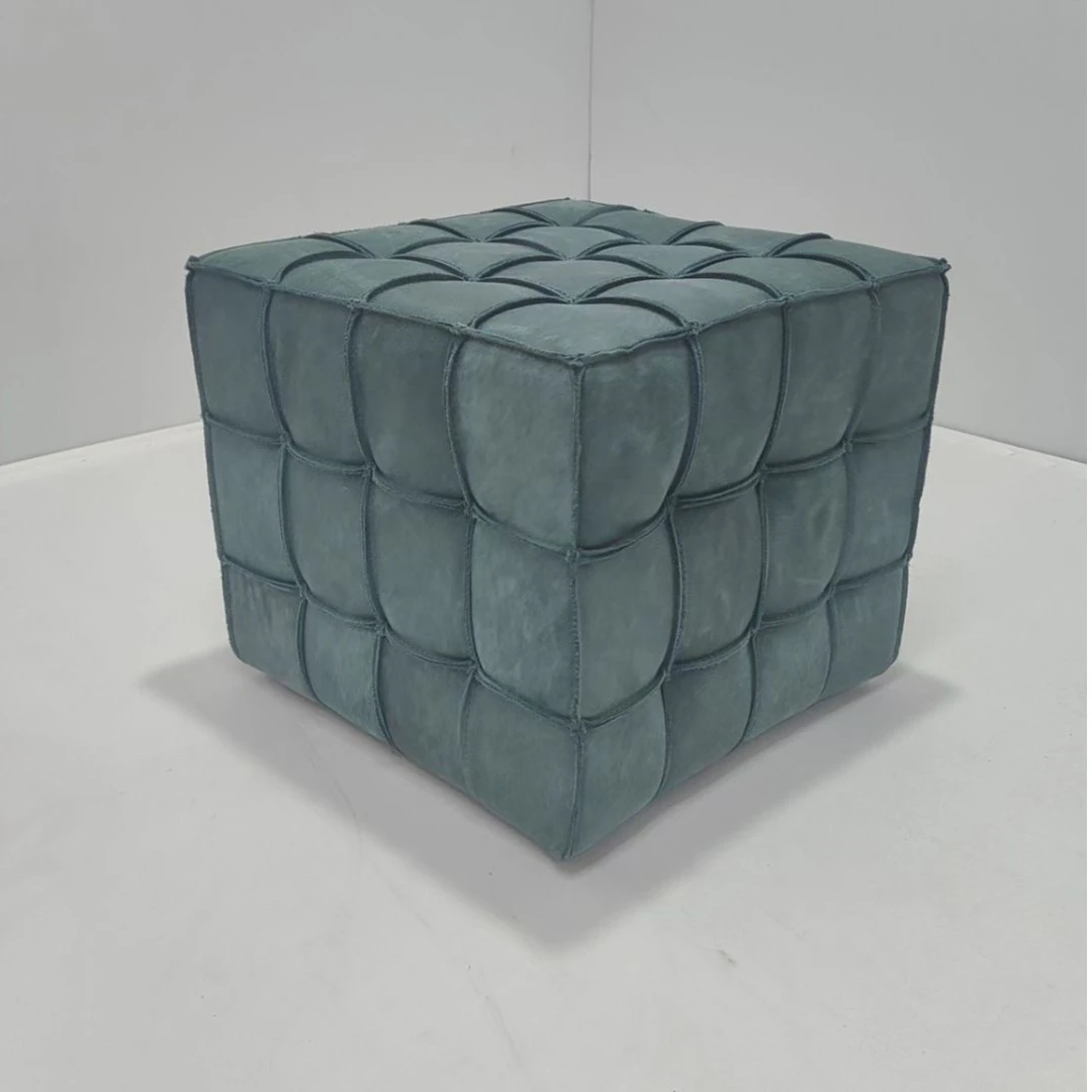 东坤臻居油蜡磨砂皮魔方小凳子意式鞋凳极简简约客厅用沙发凳