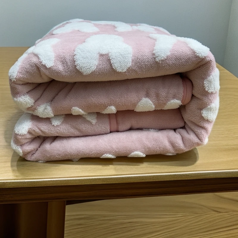 【粉蝴蝶结】150*200cm被子加绒加厚双面绒被单人冬被三层