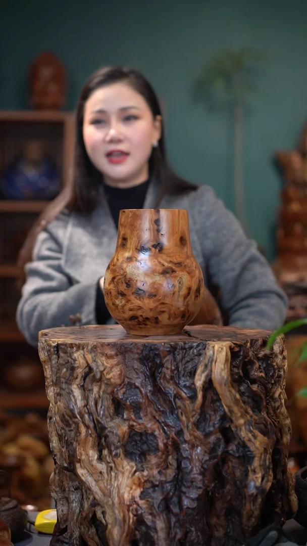【闪购商品】枣木雷击枣木广口瓶