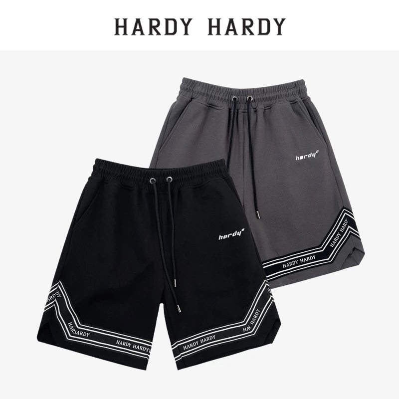 HARDY HARDY2024新款宽松运动休闲裤短裤男女同款编织情侣五分裤