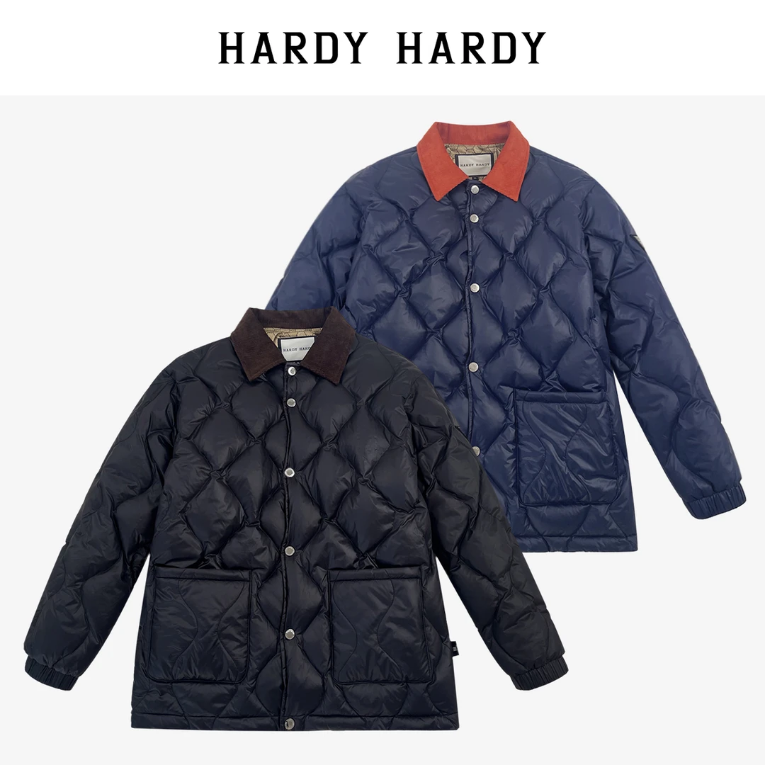 HARDY HARDY冬季新款大口袋轻薄90白鸭绒羽绒服男女同款保暖外套