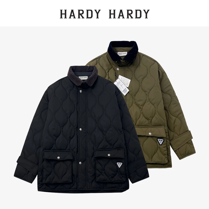 【断码福利】HARDY HARDY保暖翻领棉服情侣棉衣外套男女同款棉袄