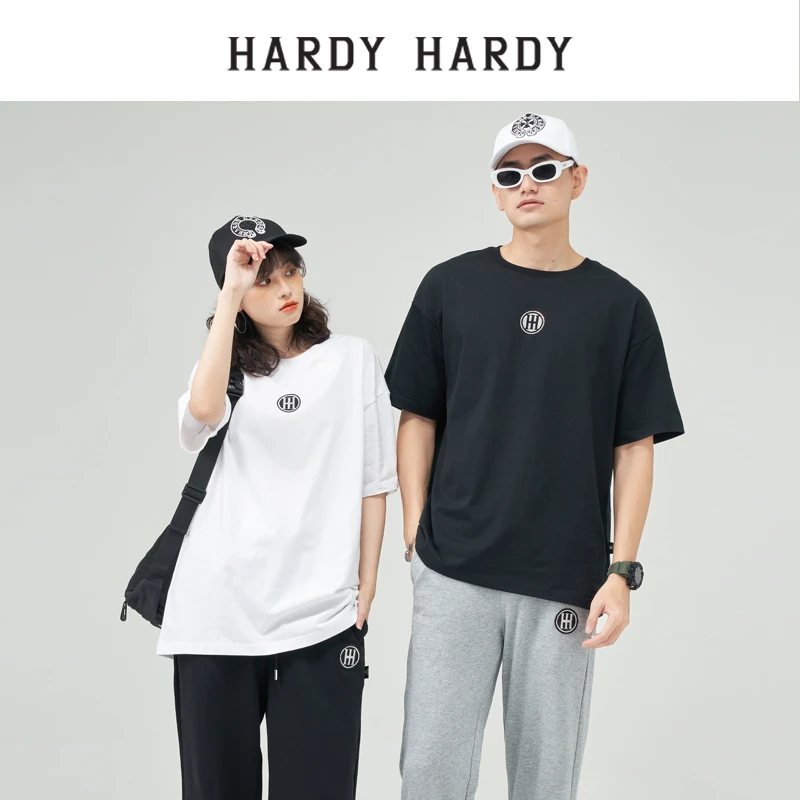 HARDY HARDY春新潮牌烫钻T恤情侣同款上衣百搭春夏男装时尚运动