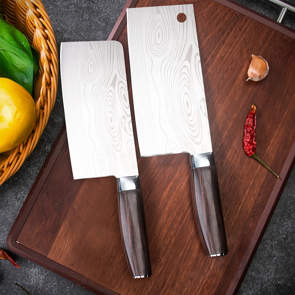 大马士革纹刀具锋利轻便厨房用手工切水果厨师专用