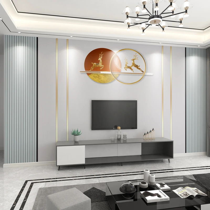 墙纸定制3d立体现代简约轻奢电视背景墙壁纸客厅壁布卧室墙布壁画