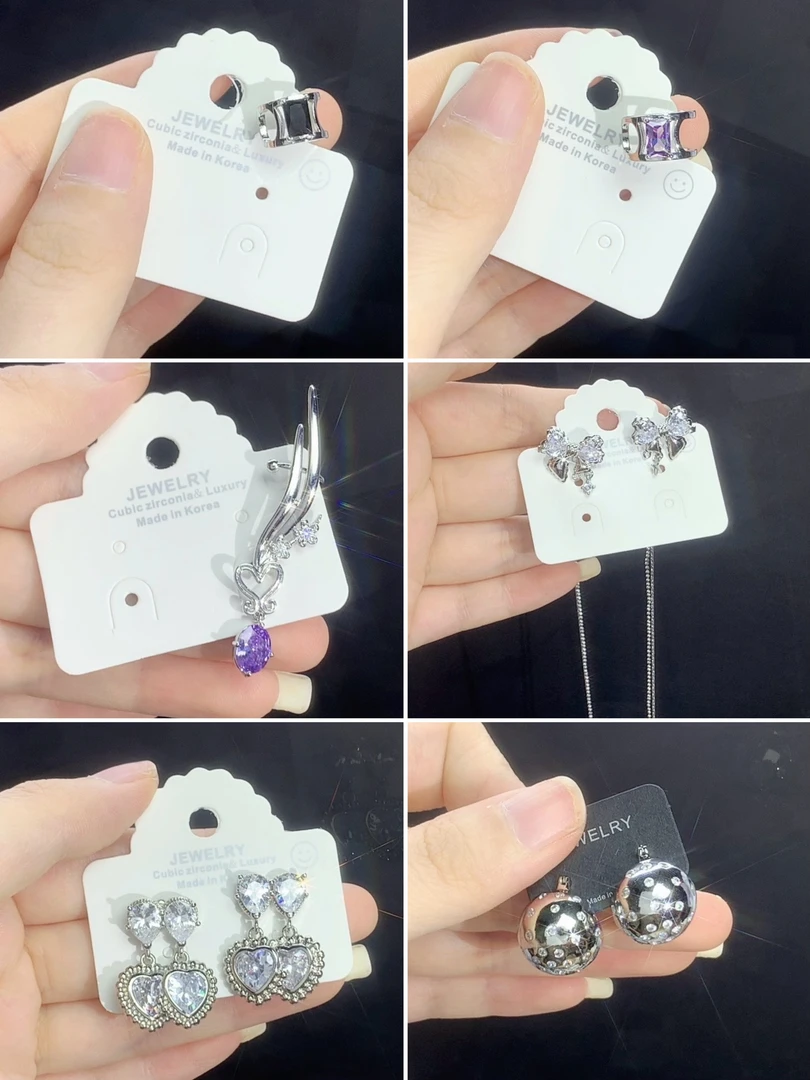 铜合金锆石耳饰 DE4百搭配饰 时尚饰品 直播间选款