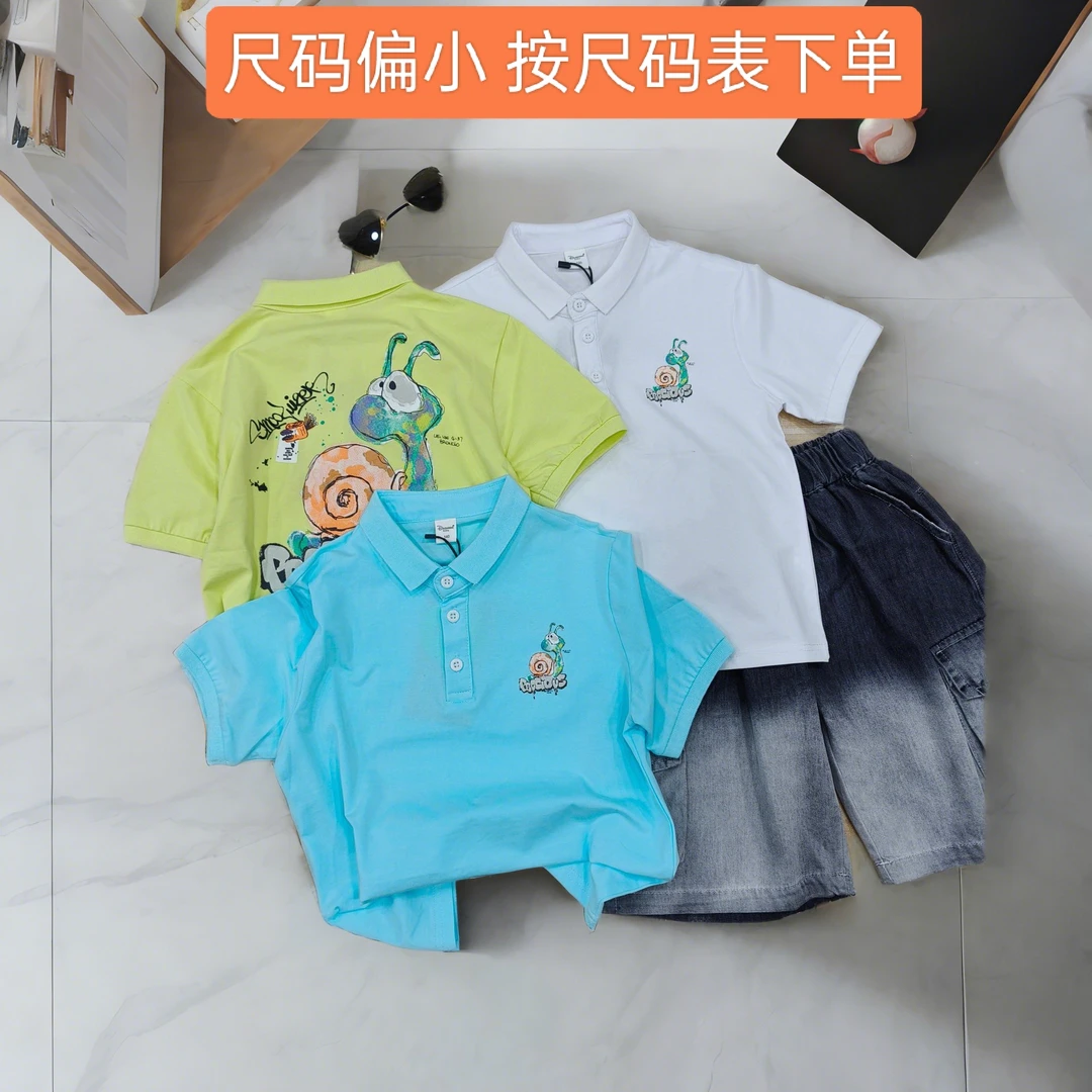 儿童夏季翻领卡通polo衫66021