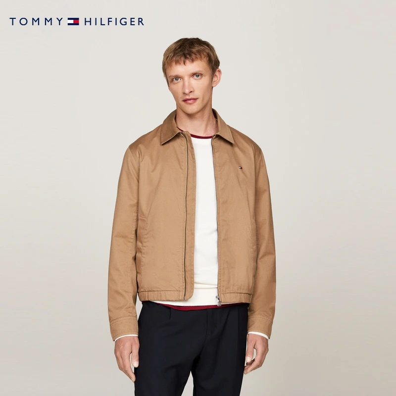 【棉质斜纹】Tommy春夏新款男装翻领商务休闲行政夹克外套36603
