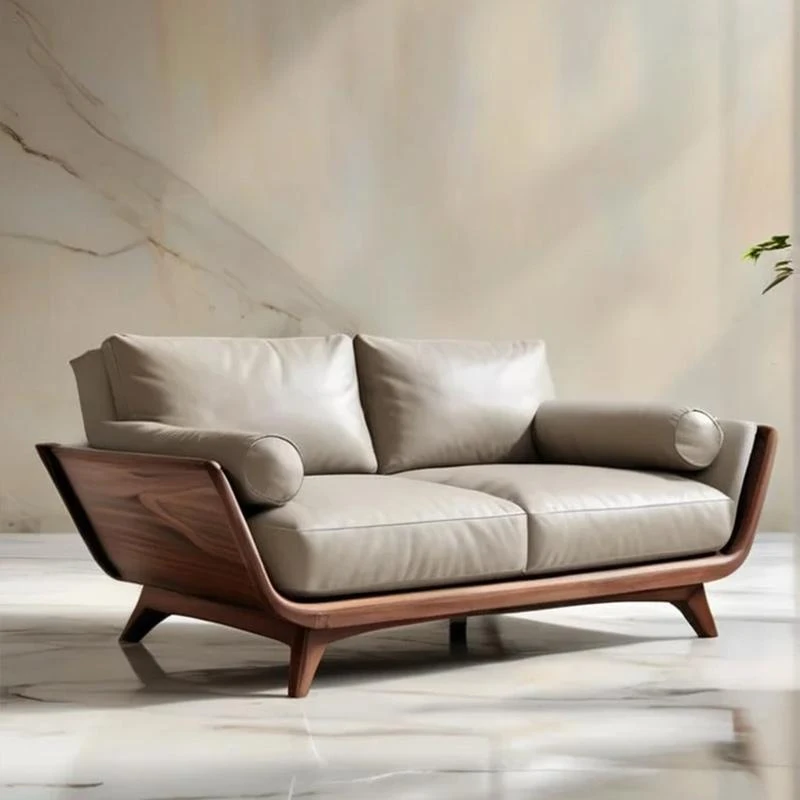 新中式实木沙发2024新款北美黑胡桃木别墅客厅现代极简风高端定制