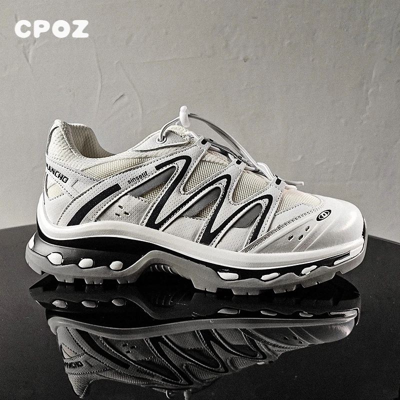 CPOZ2025春秋新款增高老爹鞋潮流拼色休闲跑步鞋男女情侣款登山鞋
