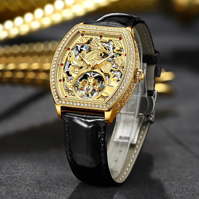 传承系列麒麟全镂空男士机械表F8088-C