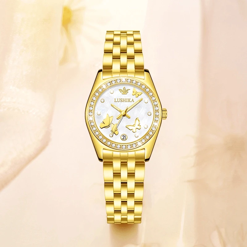 蝶舞系列 轻奢百搭气质防水全自动女士手表LSK199