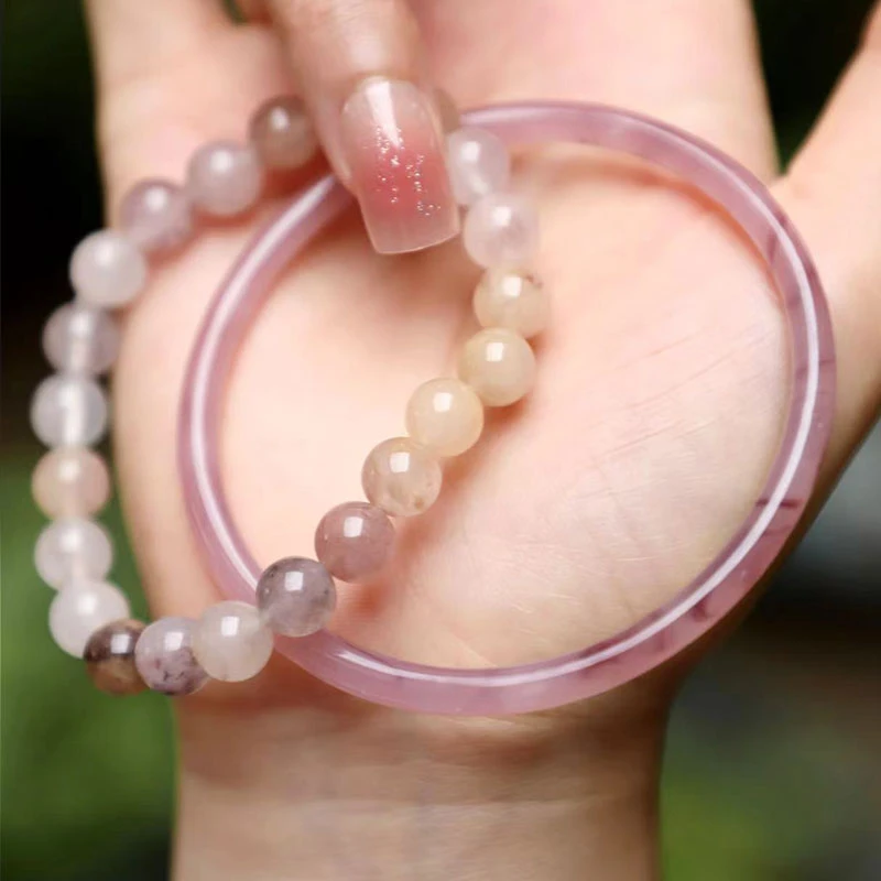 6MM一步一响紫罗兰气泡潮搭叮当镯手工手镯+手串8MM