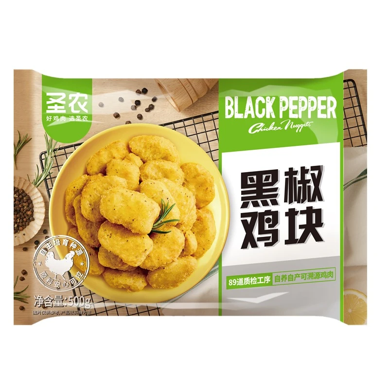 圣农鸡块黑椒味(500g)