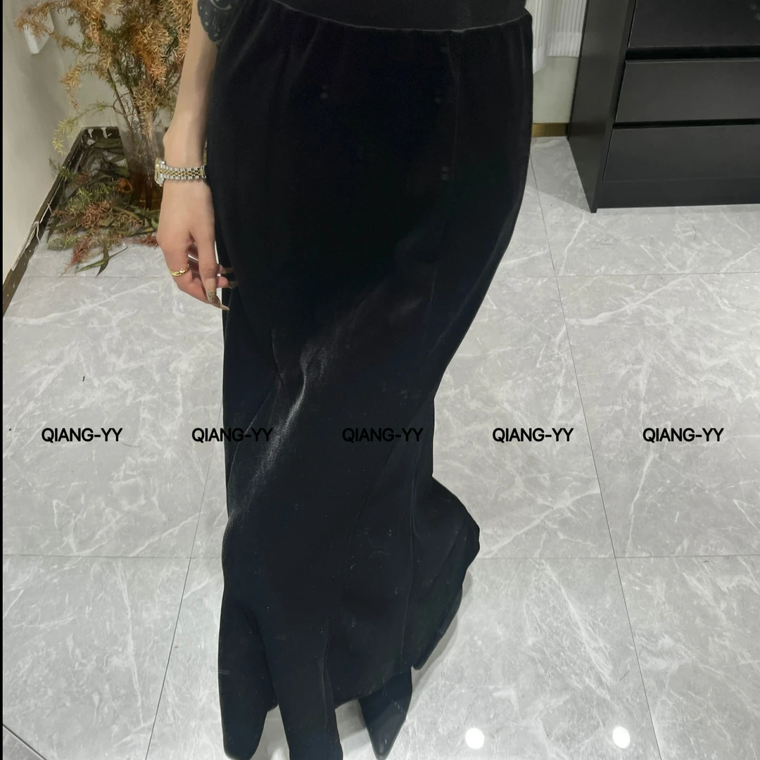 冬季新款设计感小众气质洋气百搭时尚加绒半身裙661