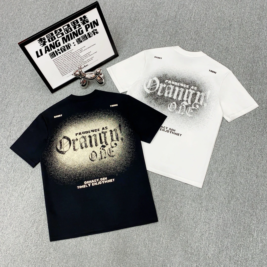 高端轻奢美式潮牌短袖T恤男士春夏百搭韩版宽松潮流休闲圆领半袖