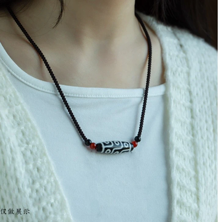 非金属布艺吊坠 挂绳横穿吊坠项链编织男女挂脖双非金属布艺吊坠