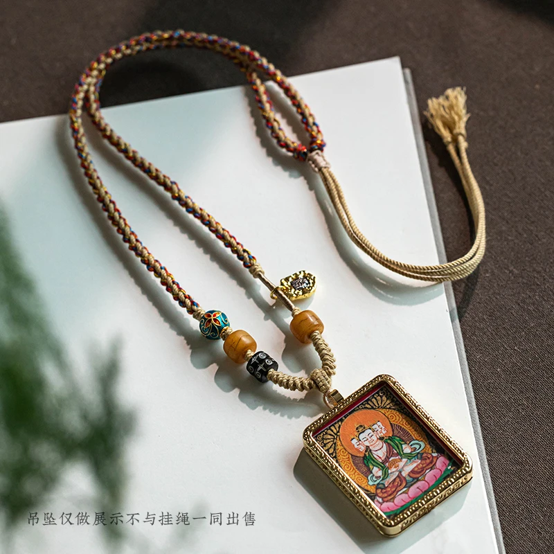 手工双头编织锁骨小众横穿民族风毛衣复古横穿锁骨吊坠专用链挂绳