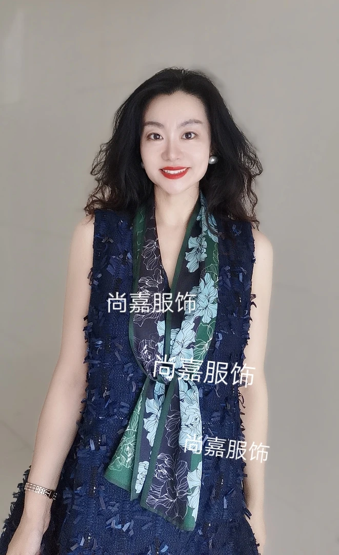 【不参加多赠一】贵气N大花朵高级绿黑系飘带