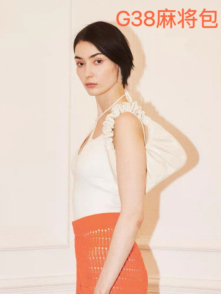 g38 经典格纹复古轻奢时尚单肩腋下麻将包XX