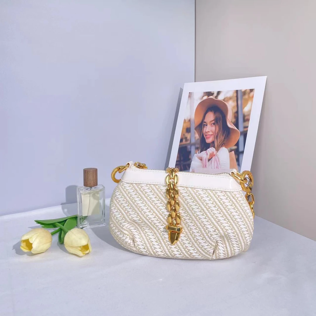 （金属划痕）80151138白色S女士单肩斜挎包-杨灬