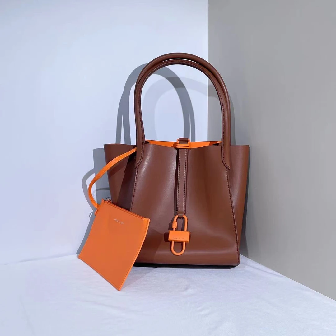 （样品微瑕，不退换）30781852棕色L大容量手提单肩托特包-杨灬