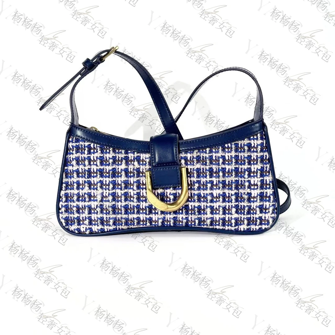 CHARLES&KEITH 20270913深蓝色M女士单肩手提包-杨灬