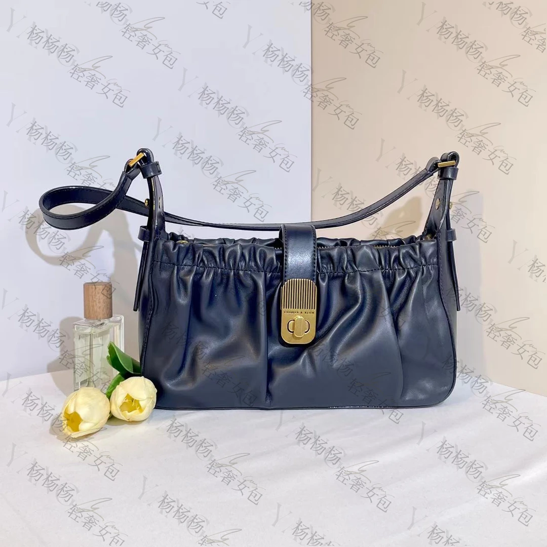 （溢胶，不退换）20270786深蓝色M女士单肩斜挎包-杨灬