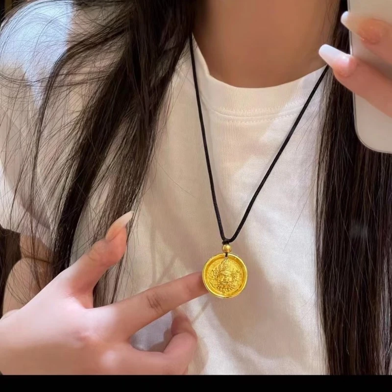 铜合金吊坠 （黄财神吊坠）时尚饰品女王复古金色