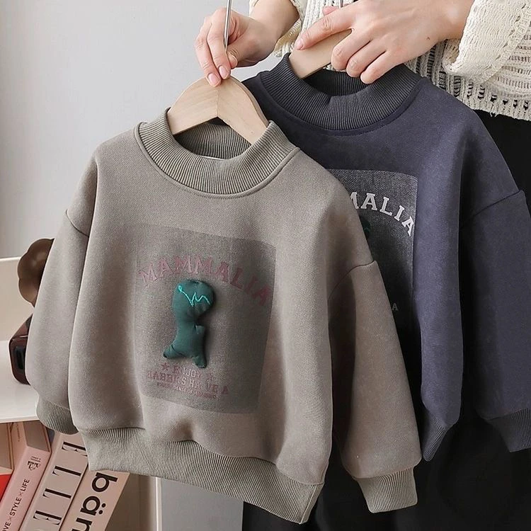 【小杨直播推荐】洋气卫衣加绒加厚冬季2023新款中小儿童小童衫一体