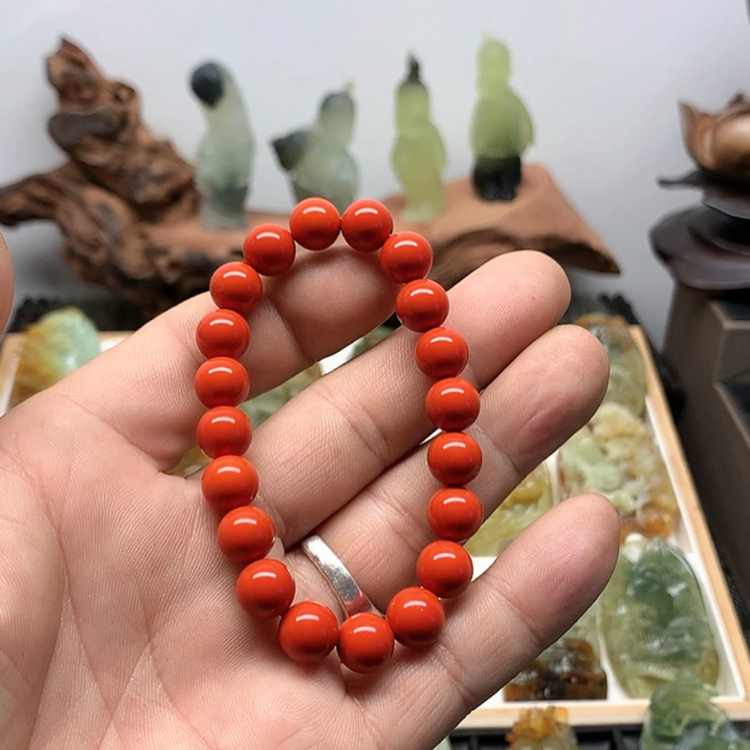 【闪购商品】蛇纹石玉手串未镶嵌廊****）