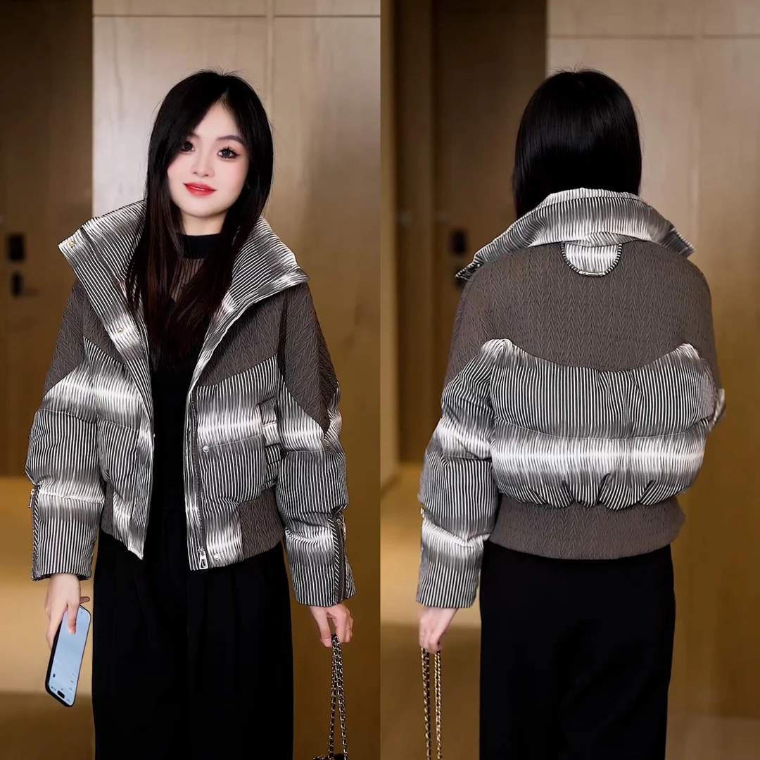 短款时尚棉服女士加厚保暖小棉袄2025冬季新款百搭红色棉衣外套