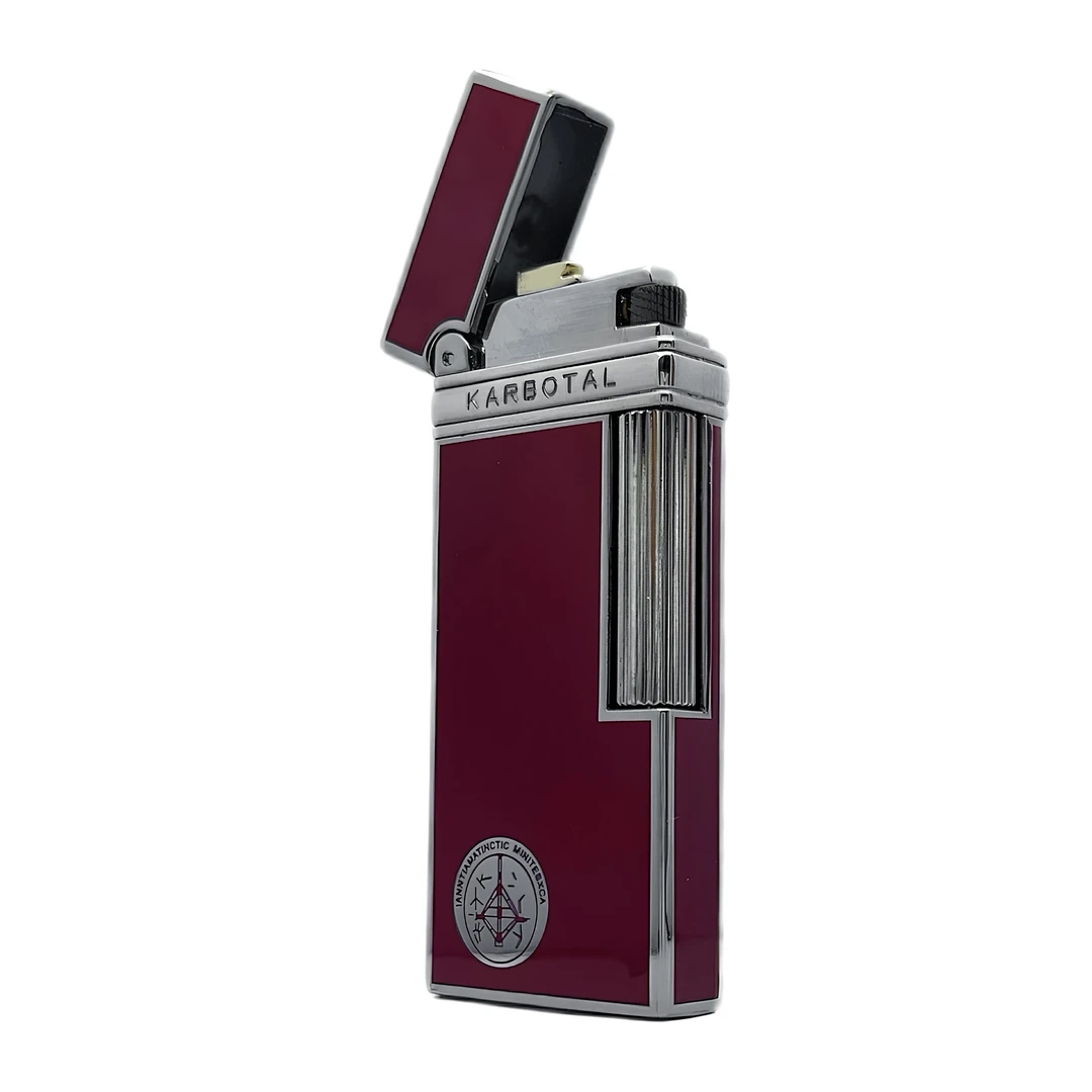 Karbotal卡博特  红银色  个性超薄充气打火机