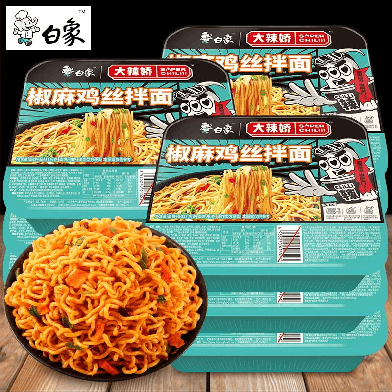白象拌乐多椒麻鸡丝3/12韩式风味拌面方便速食品宿舍泡面整箱批发