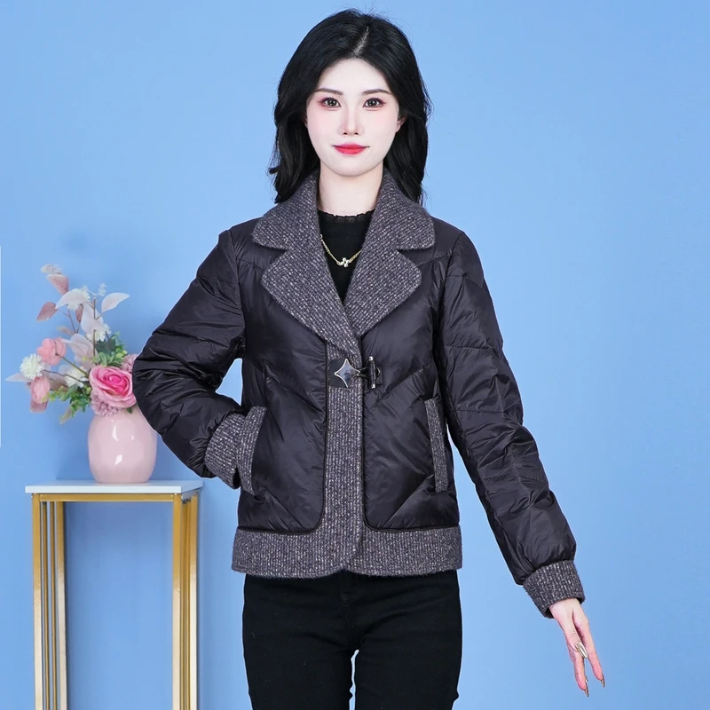 2024年冬季新款时尚休闲百搭短款保暖气质女款羽绒服显瘦洋气