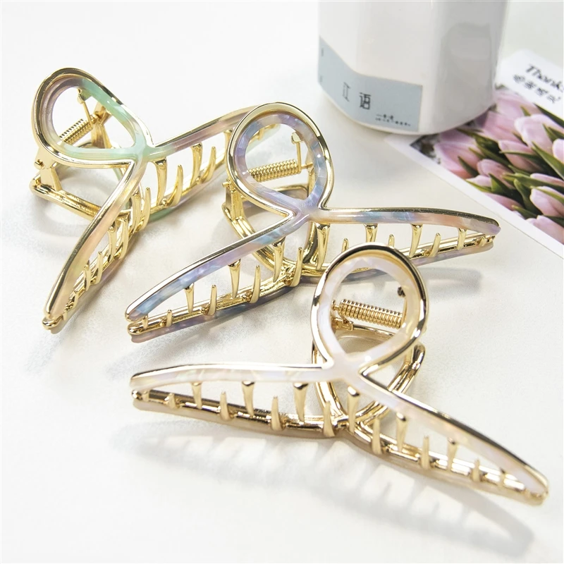 新款醋酸发饰优雅抓夹网红后脑气质高档发夹女发卡头轻奢头饰简约