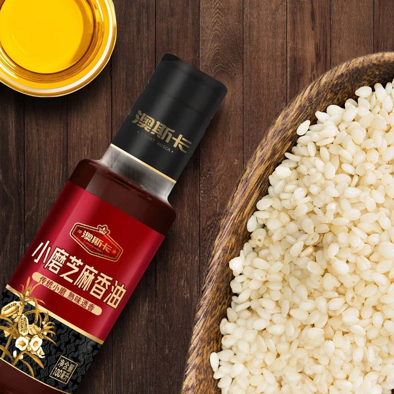 智慧澳斯卡小磨芝麻香油100ML 麻油香油凉拌传统石磨