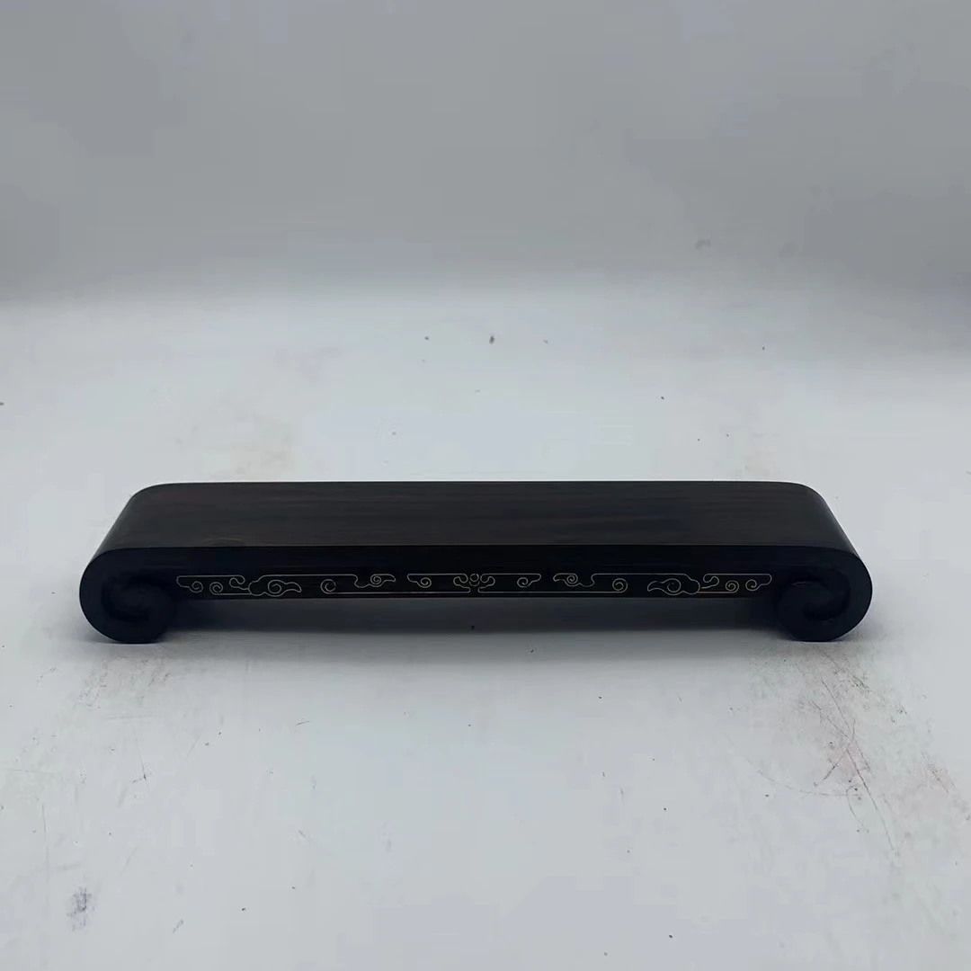 126 紫光檀掐丝长条书卷摆台