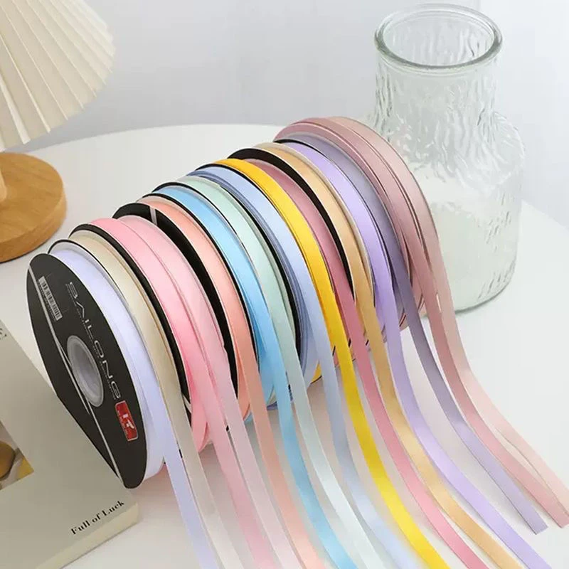 10卷特惠纯色1厘米细丝带花束包装手作材料礼品盒包装diy资材