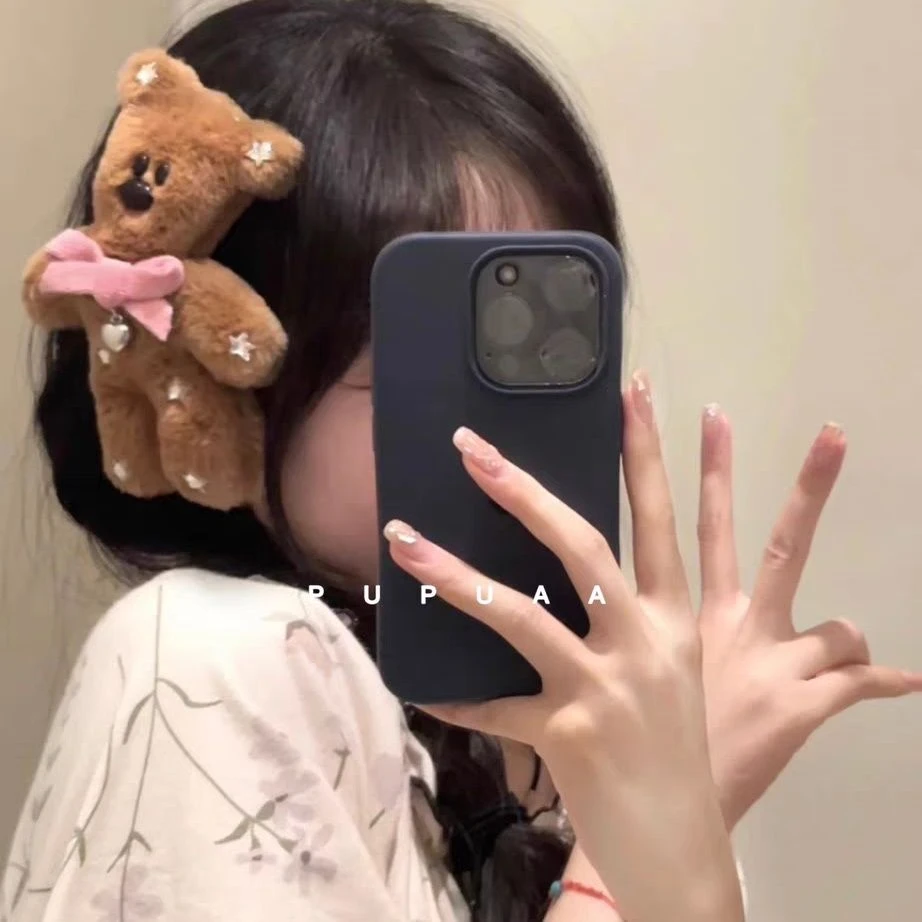 学生小熊掰掰夹~抓夹发夹鲨鱼夹掰掰夹小超火可爱爆款insbb夹发卡