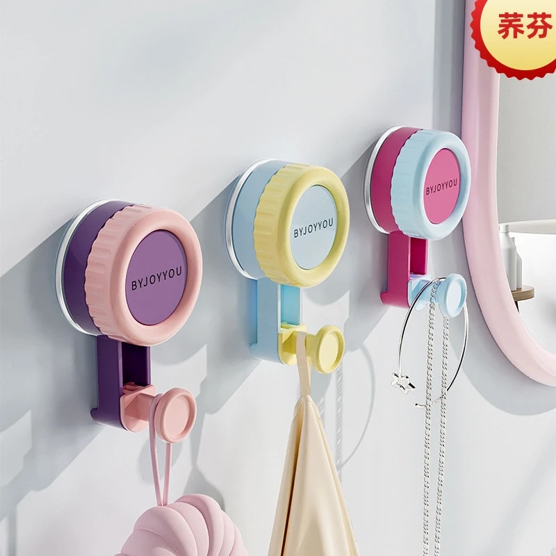 荞芬迷你吸盘挂钩免打孔粘钩厨房墙壁门后多巴胺真空无痕挂钩