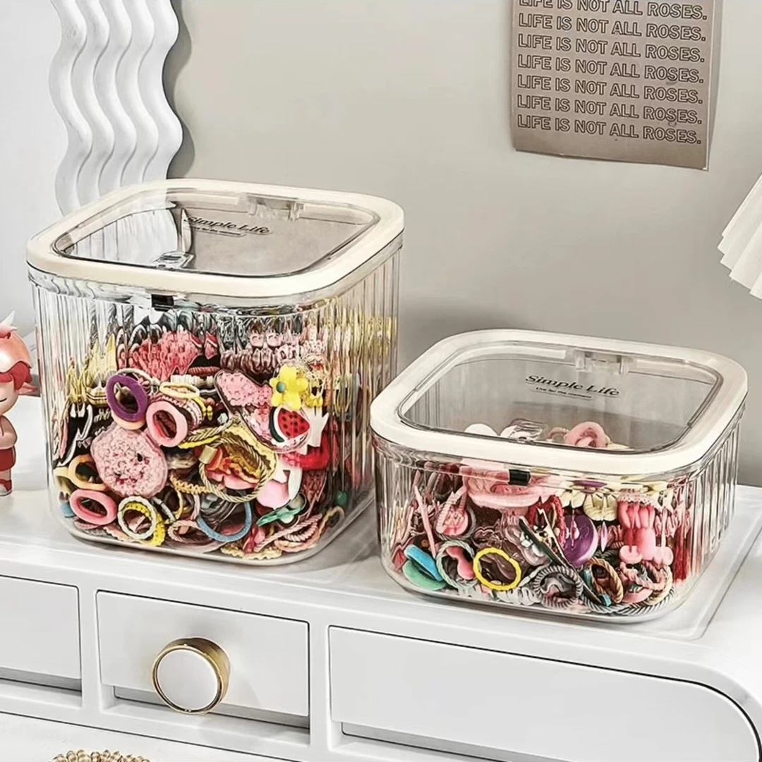 荞芬大容量发饰收纳盒皮筋发卡发夹发圈发箍头绳头饰品首饰盒