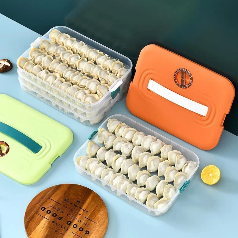 饺子盒专用冻饺子盒冰箱收纳盒家用大容量速冻混沌冷冻保鲜盒多层