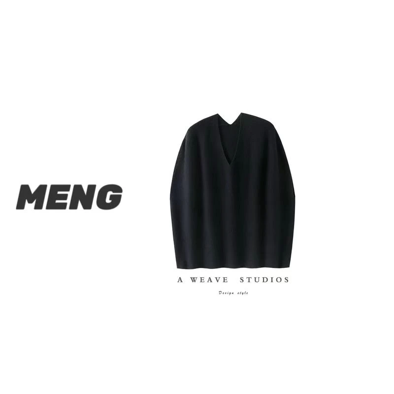 【韩版外贸】纯羊绒宽松V领针织马甲