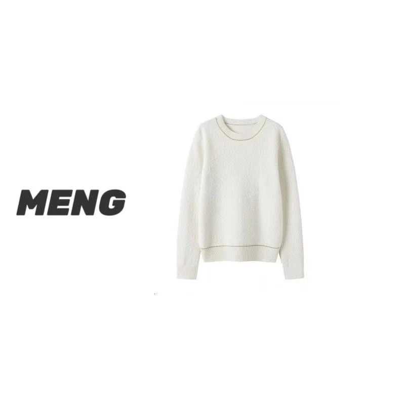 【立体浮雕】纯羊绒加金丝提花圆领羊绒衫